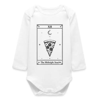 Midnight Snack | Tarot Humor Kitchen - Baby Organic Long-Sleeved Bodysuit - white - Front