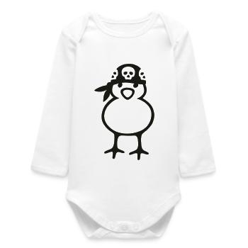 pirate chick - Body bébé manches longues biologique - blanc - Devant