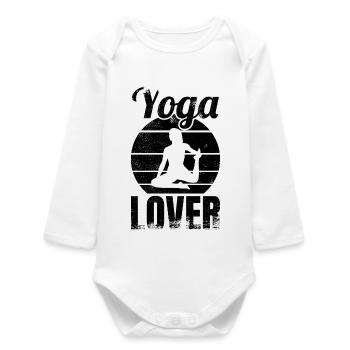 Yoga Lover - Baby Organic Long-Sleeved Bodysuit - white - Front