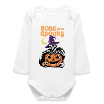 Os pour être effrayant - Body bébé manches longues biologique - blanc - Devant