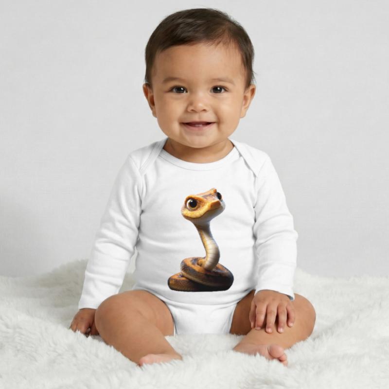 serpent, python, cobra, serpent à sonnettes, serpents Body bébé manches longues biologique