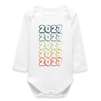 2027 - Baby Organic Long-Sleeved Bodysuit - white - Front