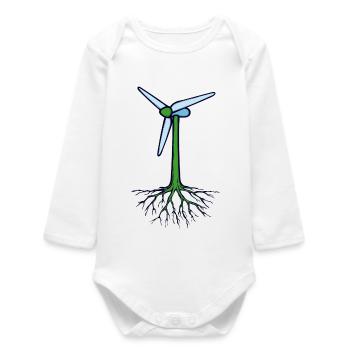 Mother Earth Environmentalists Nature Conservation Climate Protection - Baby Organic Long-Sleeved Bodysuit - white - Front