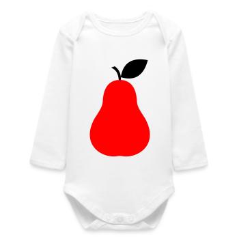 Fruit de la poire - Body bébé manches longues biologique - blanc - Devant