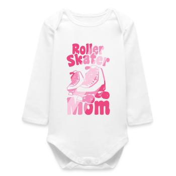 Rollschuhläufer Mama - Baby Organic Langarmbody - Weiß - Vorne