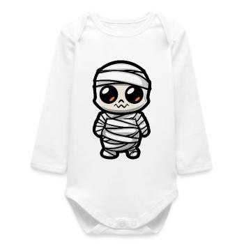 Momie Halloween - Body bébé manches longues biologique - blanc - Devant