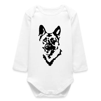 chien de berger - Body bébé manches longues biologique - blanc - Devant