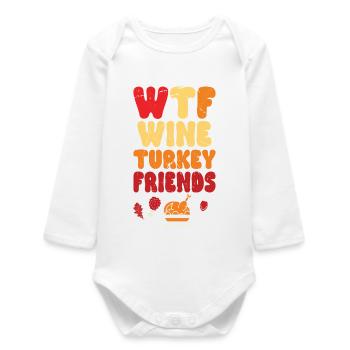 Thanksgiving - Baby Organic Long-Sleeved Bodysuit - white - Front
