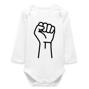 Résumé de la protestation contre la Résistance du Poing - Body bébé manches longues biologique - blanc - Devant