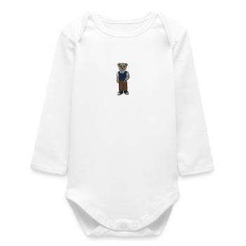 Ours en peluche 9 - Body bébé manches longues biologique - blanc - Devant
