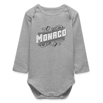 Monaco - Body bébé manches longues biologique - gris chiné - Devant