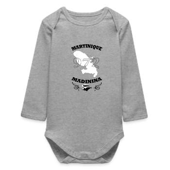 Martinique - Baby Organic Langarmbody - Grau meliert - Vorne