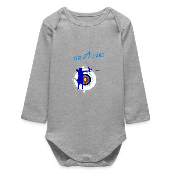 Archery - Baby Organic Long-Sleeved Bodysuit - heather grey - Front