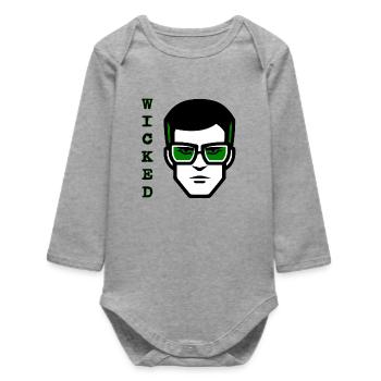 Roger Wicked - Body bébé manches longues biologique - gris chiné - Devant