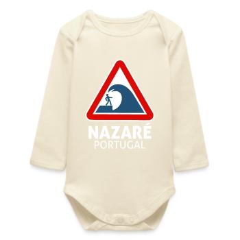 Nazare (dark) - Baby Organic Long-Sleeved Bodysuit - soft Ecru - Front