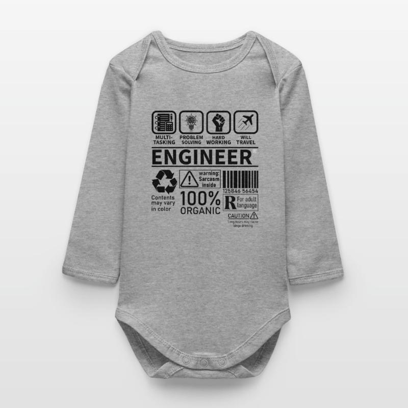 engineer multi tasking problem solving working Baby Organic Long-Sleeved Bodysuit
