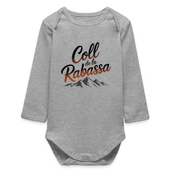 Coll de la Rabassa Climb Script Art - Baby Organic Langarmbody - Grau meliert - Vorne