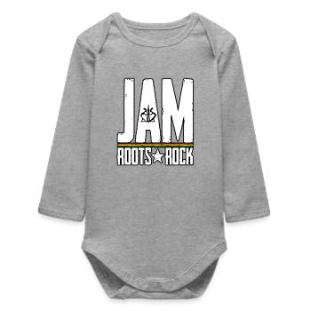 Jamaica Roots Rock Design - Body bébé manches longues biologique - gris chiné - Devant