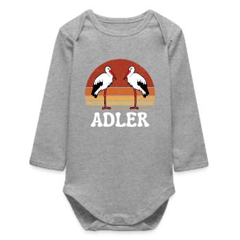 ADLER VIntage Retro - Body bébé manches longues biologique - gris chiné - Devant