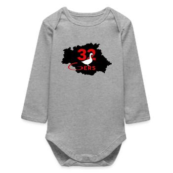 Gers 32 - Body bébé manches longues biologique - gris chiné - Devant