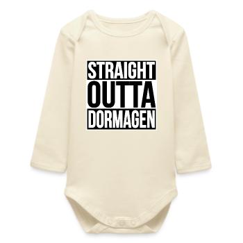 Straight Outta Dormagen - Baby Organic Long-Sleeved Bodysuit - soft Ecru - Front