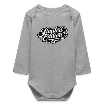 Limited edition - Baby Organic Long-Sleeved Bodysuit - heather grey - Front