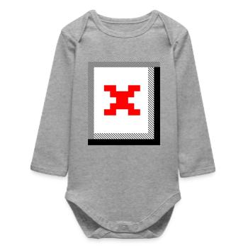 Missing Image – File Not Found - Baby Organic Langarmbody - Grau meliert - Vorne
