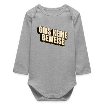 There is no evidence - Baby Organic Long-Sleeved Bodysuit - heather grey - Front