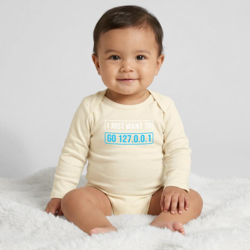 Network Engineer Programmer Computer Scientist Baby Organic Long-Sleeved Bodysuit