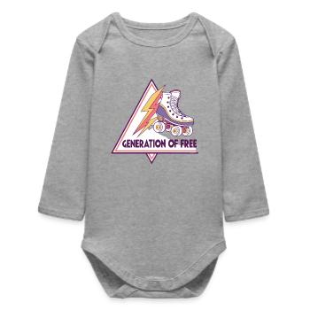 Génération de Freedom SkateLogo - Body bébé manches longues biologique - gris chiné - Devant