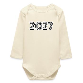 2027 - Baby Organic Long-Sleeved Bodysuit - soft Ecru - Front