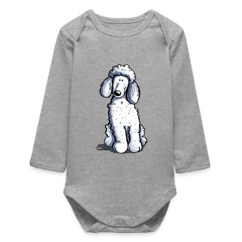 Kleiner Pudel - Baby Organic Langarmbody - Grau meliert - Vorne