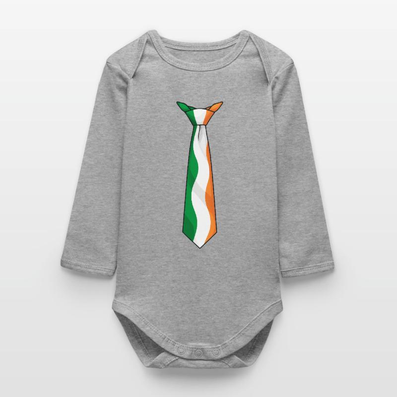 Cravate d’Irlande – Conception du drapeau Body bébé manches longues biologique