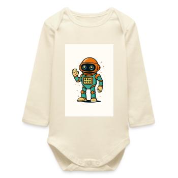 free palestine - Baby Organic Long-Sleeved Bodysuit - soft Ecru - Front