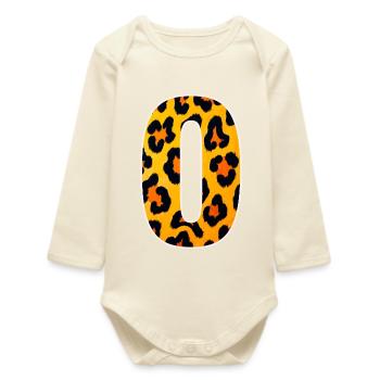 Leopard Zero Print - Body bébé manches longues biologique - écru doux - Devant
