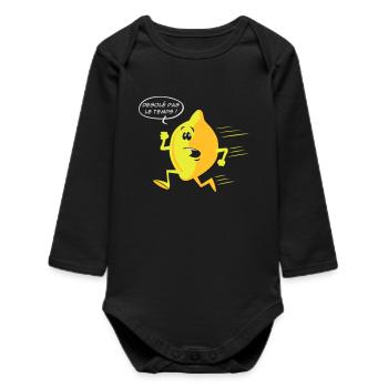 Citron pressé - Body bébé manches longues biologique - noir - Devant