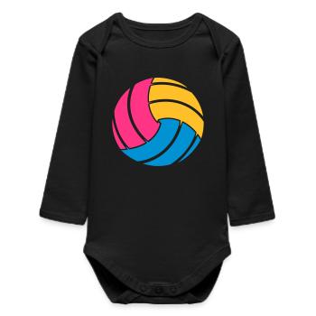 Le ballon de volley-ball - Body bébé manches longues biologique - noir - Devant