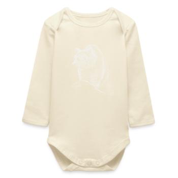 Bear - Baby Organic Long-Sleeved Bodysuit - soft Ecru - Front