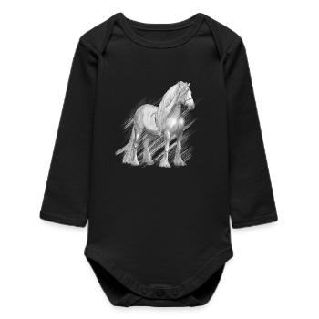 Cold-blood horse - Body bébé manches longues biologique - noir - Devant