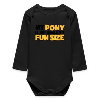 Pony - Baby Organic Langarmbody - Schwarz - Vorne