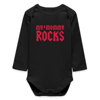 My mommy rocks - Body bébé manches longues biologique - noir - Devant