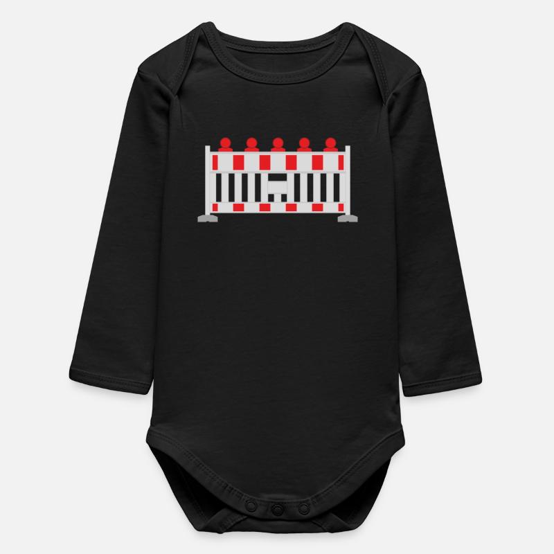 construction - Baby Organic Long-Sleeved Bodysuit - black