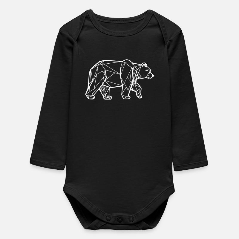 BÄR/N white - Baby Organic Langarmbody - Schwarz
