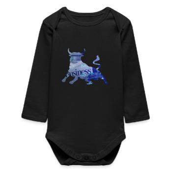 Stock Exchange Stier Shares - Baby Organic Long-Sleeved Bodysuit - black - Front
