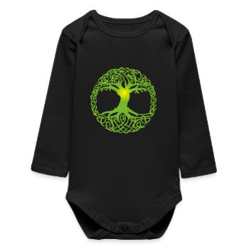 Keltischer Baum - Baby Organic Langarmbody - Schwarz - Vorne