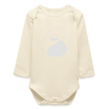 TUX Pinguin, LINUX - Baby Organic Long-Sleeved Bodysuit - soft Ecru - Front