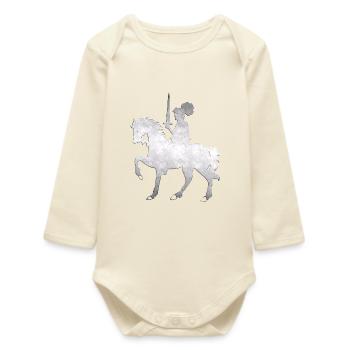 knight - Baby Organic Long-Sleeved Bodysuit - soft Ecru - Front