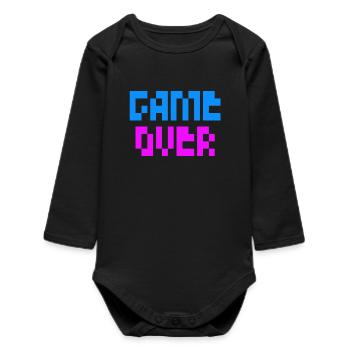 Game Over - Baby Organic Langarmbody - Schwarz - Vorne