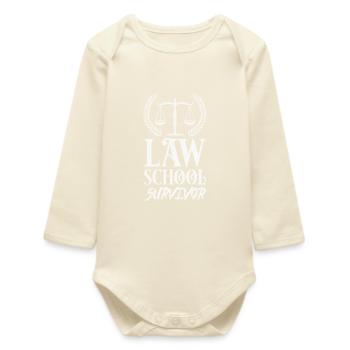 lawyer - Baby Organic Long-Sleeved Bodysuit - soft Ecru - Front