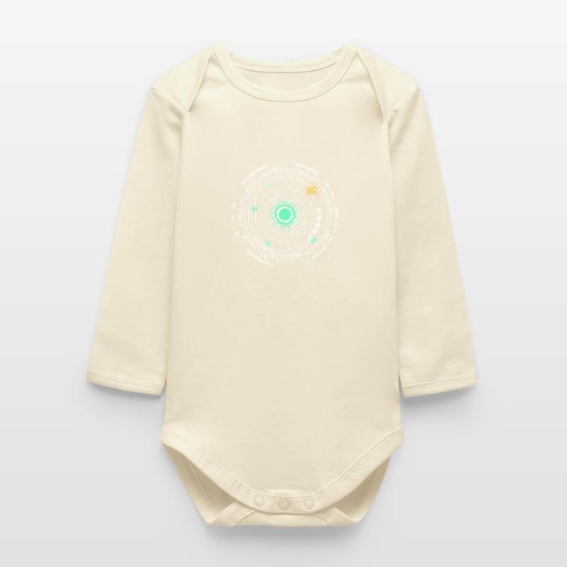nerd CPU core computer code pc board spaceship Baby Organic Long-Sleeved Bodysuit